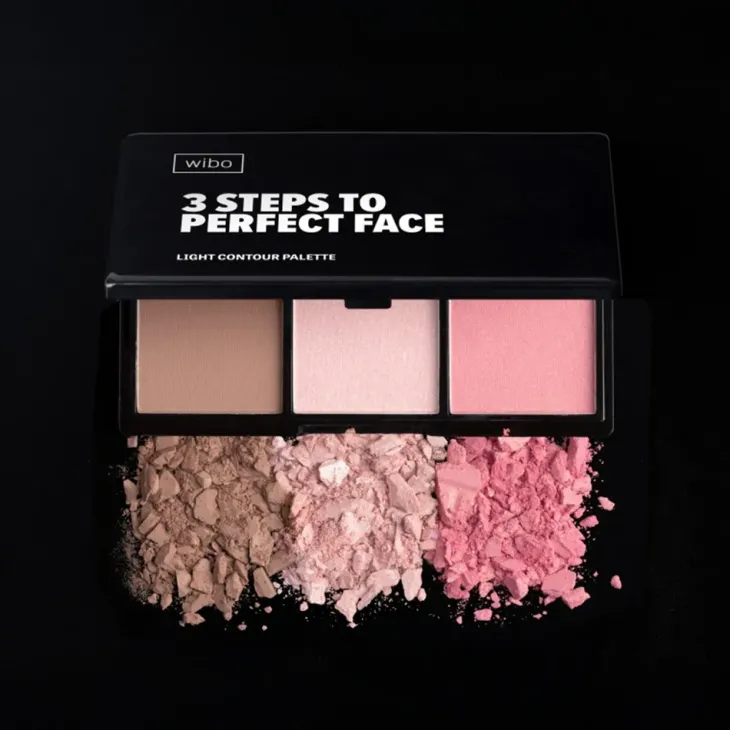 Wibo 3 Steps To Perfect Face paleta do konturowania 10 g