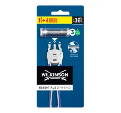 Wilkinson Sword Essentials 3 Hybrid maszynka do golenia dla mężczyzn rączka + 4 wkłady