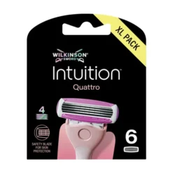Wilkinson Sword Intuition Quattro wkłady do maszynki do golenia dla kobiet 6 sztuk