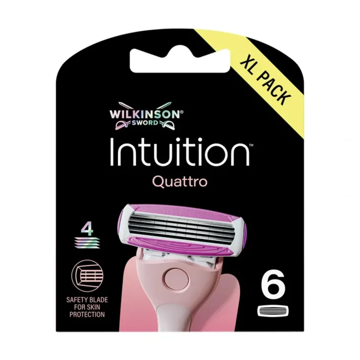Wilkinson Sword Intuition Quattro wkłady do maszynki do golenia dla kobiet 6 sztuk