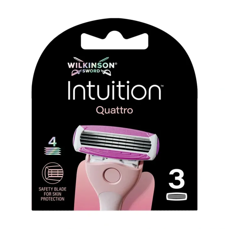Wilkinson Sword Intuition Quattro wkłady do maszynki do golenia dla kobiet 3 sztuki