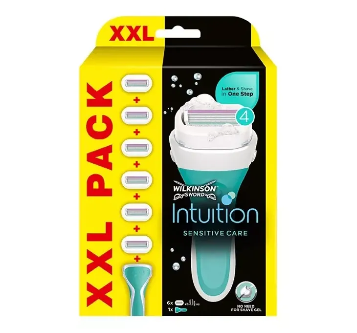 Wilkinson Sword Intuition Sensitive Care XXL maszynka do golenia dla kobiet rączka + 6 wkładów