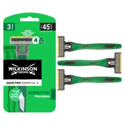 Wilkinson Sword Quattro Essential 4 Sensitive Precision jednorazowe maszynki do golenia dla mężczyzn 3 sztuki