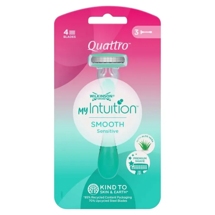 Wilkinson Sword Quattro for Women Sensitive jednorazowe maszynki do golenia dla kobiet 3 sztuki
