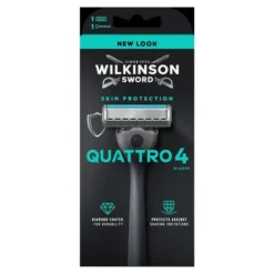 Wilkinson Sword Quattro 4 maszynka do golenia dla mężczyzn uchwyt + 1 wkład