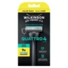 Wilkinson Sword Quattro 4 maszynka do golenia dla mężczyzn uchwyt + 9 wkładów
