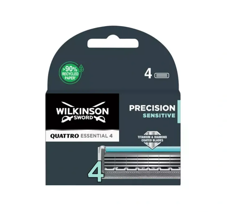 Wilkinson Sword Quattro Titanium Sensitive wkłady do maszynki do golenia dla mężczyzn 4 sztuki