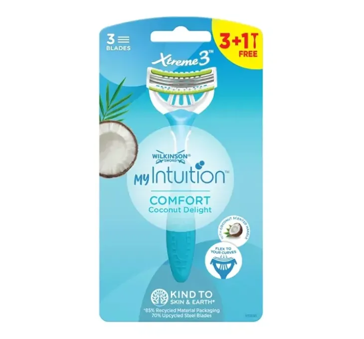 Wilkinson Sword Xtreme3 Comfort Coconut Delight jednorazowe maszynki do golenia dla kobiet 4 sztuki