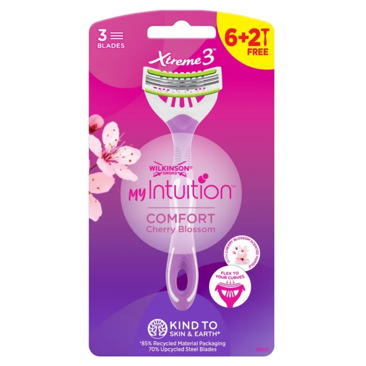 Wilkinson Sword Xtreme3 Comfortjednorazowe maszynki do golenia dla kobiet Cherry Blossom 8 sztuk