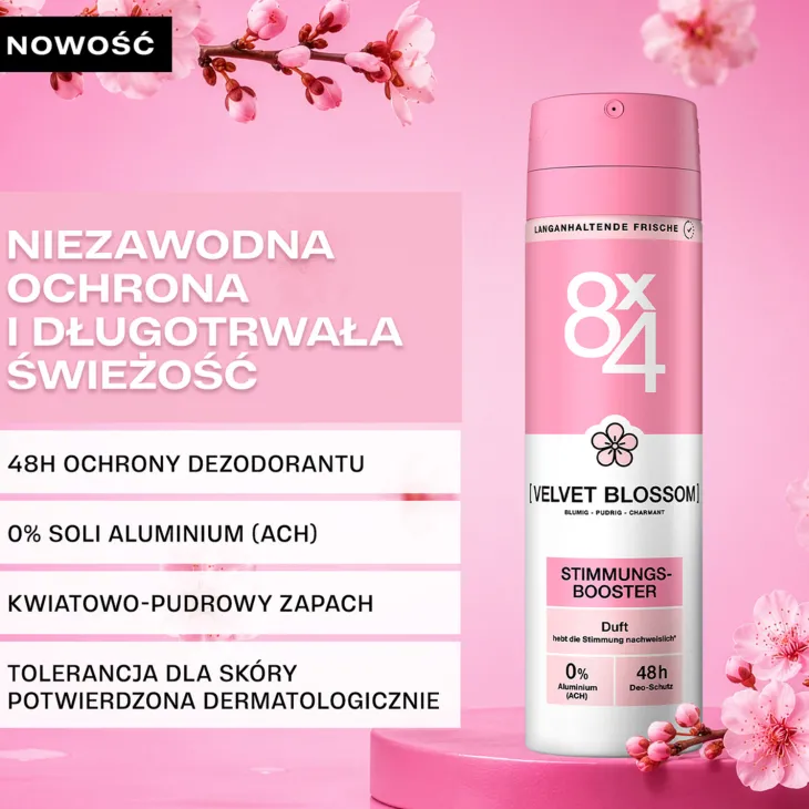 8x4 dezodorant w sprayu dla kobiet Velvet Blossom 150 ml
