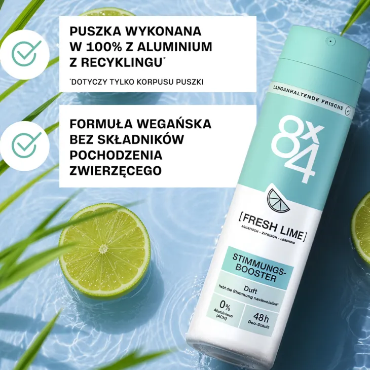 8x4 dezodorant w sprayu dla kobiet Fresh Lime 150 ml