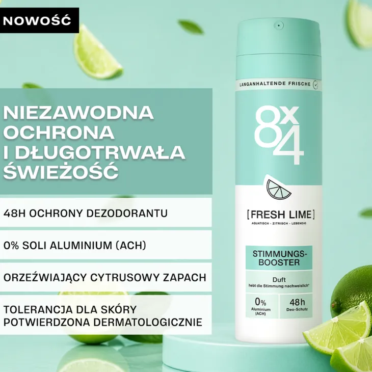 8x4 dezodorant w sprayu dla kobiet Fresh Lime 150 ml