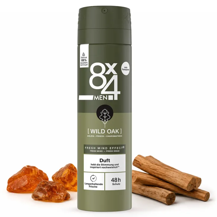 8x4 MEN antyperspirant w sprayu dla mężczyzn Wild Oak 150 ml