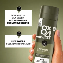 8x4 MEN antyperspirant w sprayu dla mężczyzn Wild Oak 150 ml