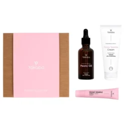 Yokaba Peony Blossom zestaw prezentowy do pielęgnacji olejek do twarzy i ciała 50 ml + krem do rąk i ciała 75 ml + balsam do ust 15 ml