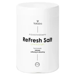 Yokaba Podotherapy ReFresh Salt Lime&Ginger profesjonalna intensywnie zmiękczająca sól do kąpieli stóp 1000 g
