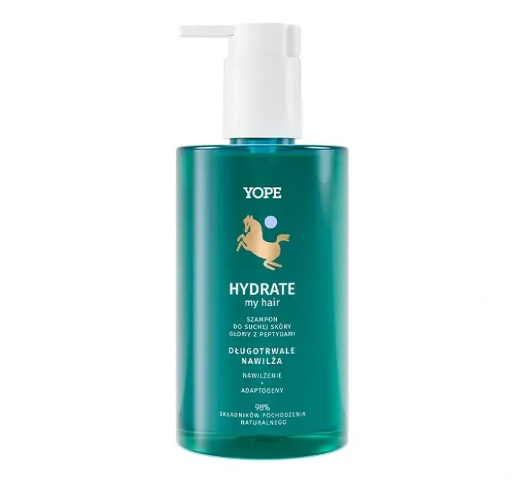 Yope Bounce My Hair Hydrate nawilżający szampon do suchej skóry głowy z peptydami 300ml
