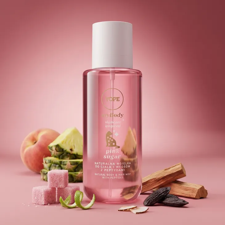Yope naturalna mgiełka do ciała i włosów z peptydami Pink Sugar 200 ml