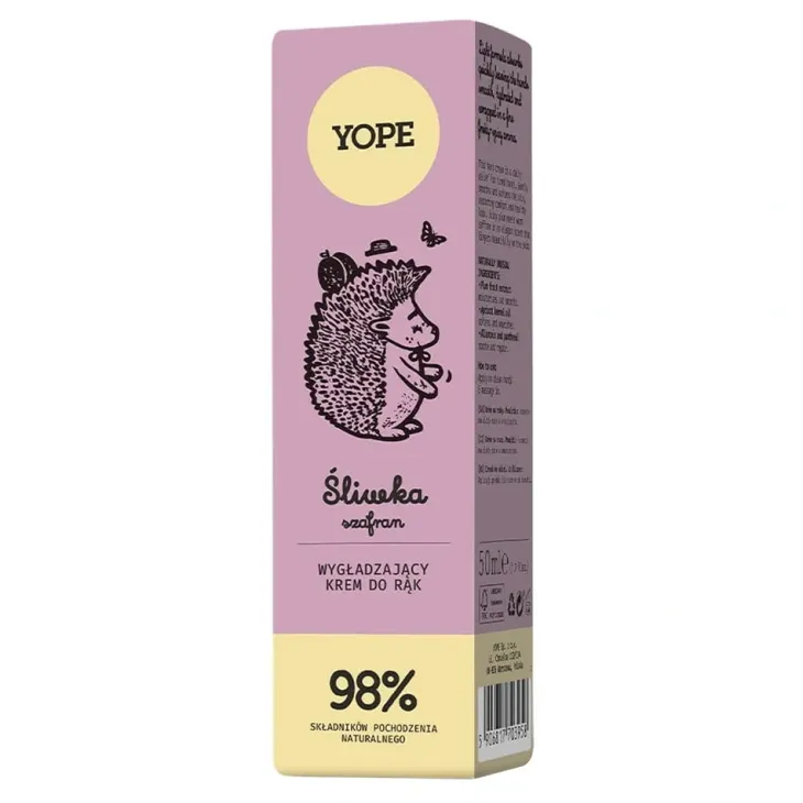 Yope wygładzający krem do rąk Śliwka i Szafran 50 ml