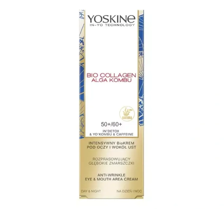 YOSKINE BIO COLLAGEN ALGA KOMBU INTENSYWNY BIOKREM POD OCZY I WOKÓŁ UST 50+/ 60+ 15ML