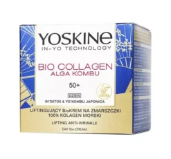 Yoskine Bio Collagen Alga Kombu liftingujący biokrem na zmarszczki na dzień 50+ 50ml