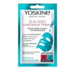 Yoskine Geisha Mask Saisei niebieska maska nawilżająca w płachcie 20 ml