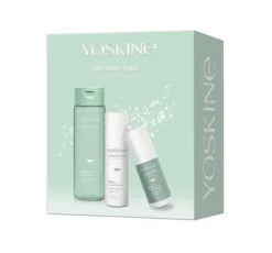 Yoskine Japan Pure Rice Infusion zestaw prezentowy do pielęgnacji twarzy serum 30 ml + krem 50 ml + esencja 200 ml
