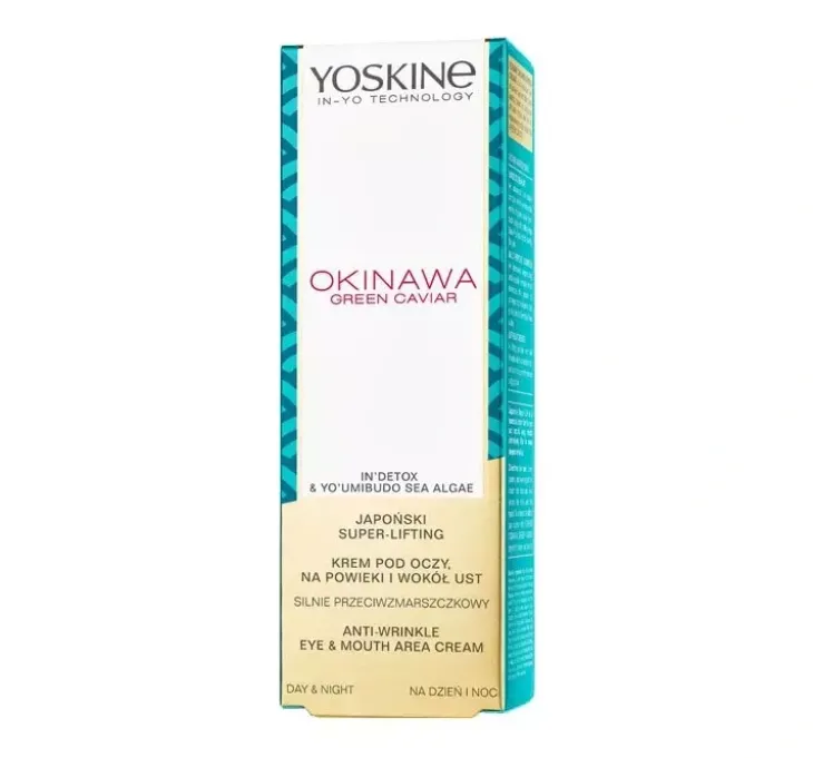 Yoskine Okinawa Green Caviar przeciwzmarszczkowy krem pod oczy, na powieki i wokół ust 15 ml