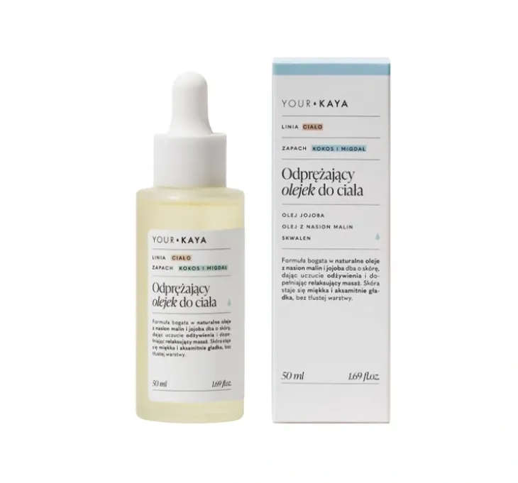 Your Kaya odprężający olejek do ciała o zapachu kokosa i migdałów 50 ml