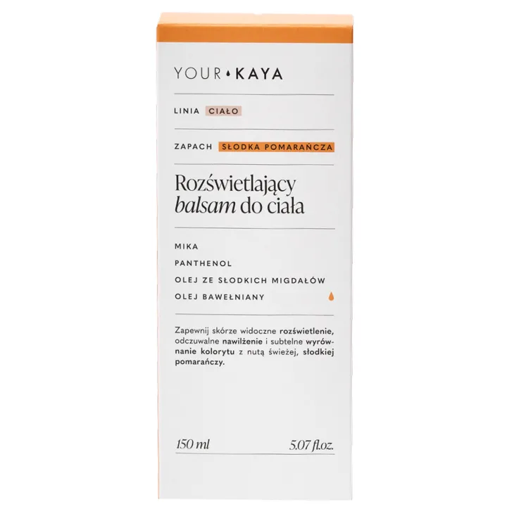 Your Kaya rozświetlający balsam do ciała Słodka Pomarańcza 150 ml