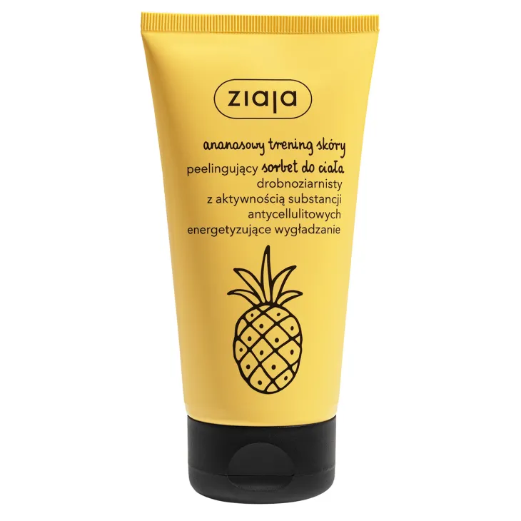 Ziaja Ananasowy Trening Skóry drobnoziarnisty peelingujący sorbet do ciała 160 ml
