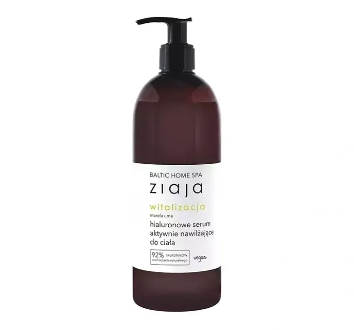 ZIAJA BALTIC HOME SPA WITALIZACJA HIALURONOWE SERUM AKTYWNIE NAWILŻAJĄCE DO CIAŁA 400ML