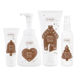 Ziaja Brownie zestaw prezentowy do pielęgnacji ciała żel pod prysznic 160 ml + pianka 250 ml + mgiełka 100 ml + krem do rąk 50 ml