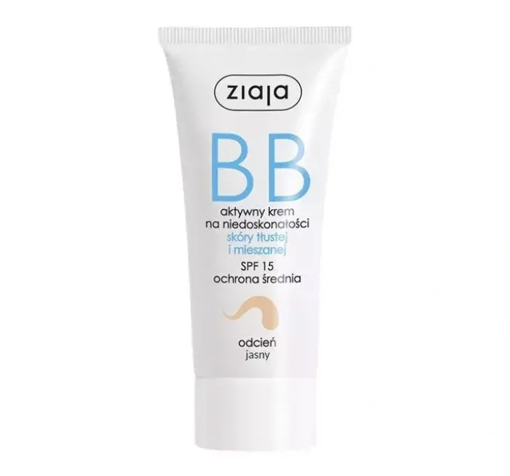 Ziaja krem BB na niedoskonałości skóry tłustej i mieszanej SPF15 odcień jasny 50 ml