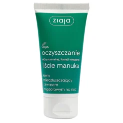 Ziaja Liście Manuka krem mikrozłuszczający z kwasem migdałowym na noc skóra normalna, tłusta i mieszana 50 ml
