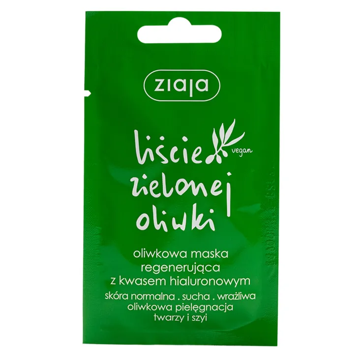 Ziaja Liście Zielonej Oliwki oliwkowa maska regenerująca z kwasem hialuronowym 7 ml
