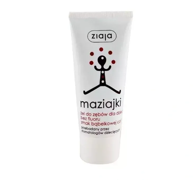 Ziaja Maziajki żel do zębów dla dzieci bez fluoru smak bąbelkowej coli 50 ml