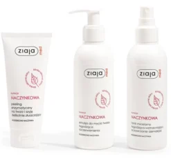 Ziaja Med Kuracja Naczynkowa peeling enzymatyczny do twarzy i szyi na rozszerzone naczynka 75 ml