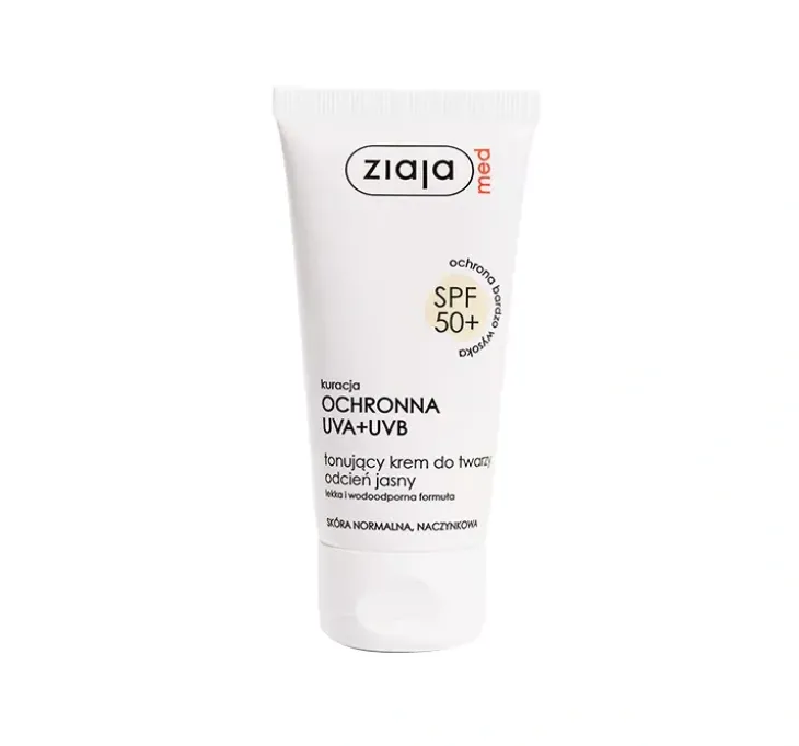 Ziaja Med. Kuracja Ochronna tonujący krem SPF50+ Odcień Jasny 50 ml