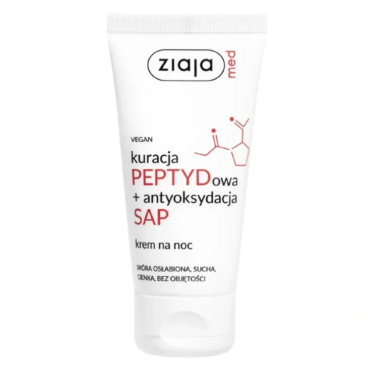 Ziaja Med Kuracja PEPTYDowa + antyoksydacja SAP regenerujący krem do twarzy na noc dla skóry suchej, cienkiej i osłabionej 50 ml