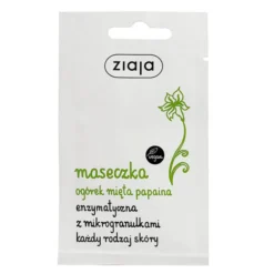 Ziaja Seria Ogórek maseczka enzymatyczna z mikrogranulkami każdy rodzaj skóry 7 ml