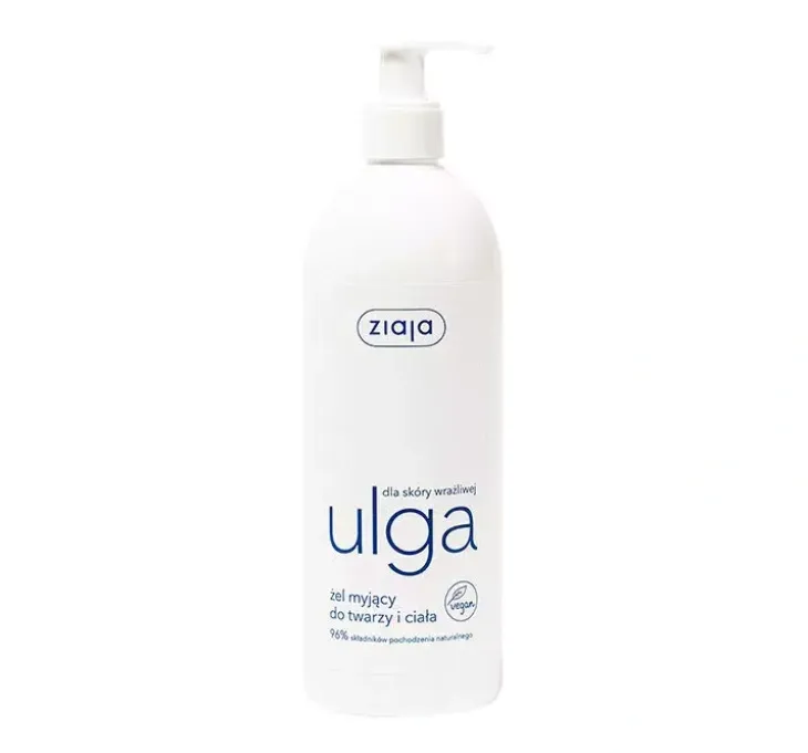 Ziaja Ulga żel myjący do twarzy i ciała do skóry wrażliwej 400 ml