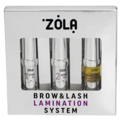 ZOLA Brow&Lash Lamination System zestaw do laminacji brwi i rzęs 1 Lifting Gel 10 ml + 2 Volume Fixer 10 ml + 3 Keratin Serum 10 ml