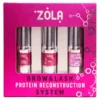 ZOLA Brow&Lash Protein Reconstruction System zestaw do laminacji brwi i rzęs 1 Protein Strong Lifting 10 ml + 2 Protein Fixer 10 ml + 3 Protein Care 10 ml